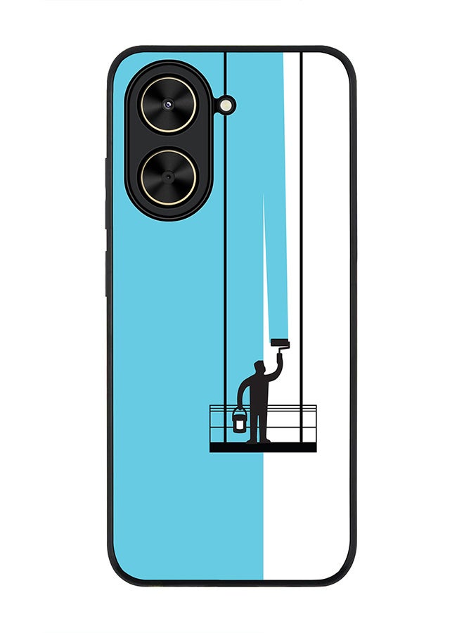 Stylizedd For Xiaomi Poco C71 / Redmi A5 4G Case,Slim fit Camera Protection, Shockproof Thin Phone cover  - Paint Hanger (Blue)