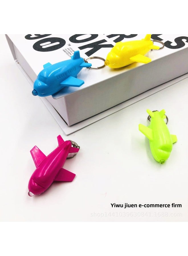 Loquat Plastic Small Flashlight Flashlight Lighting Lamp Led Practical Gifts Dollar Store Children's Luminous Toys-Color:Aircraft Glowing White Light - Image 1