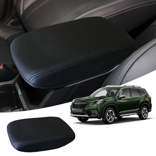 ciizssria Center Console Armrest Cover for Subaru Forester Accessories 2024 2023 2022 2021 2020 2019 for Forester 20242019 Arm Rest Box Lid Protection Armrest Seat Leather Interior Middle Console - Image 1