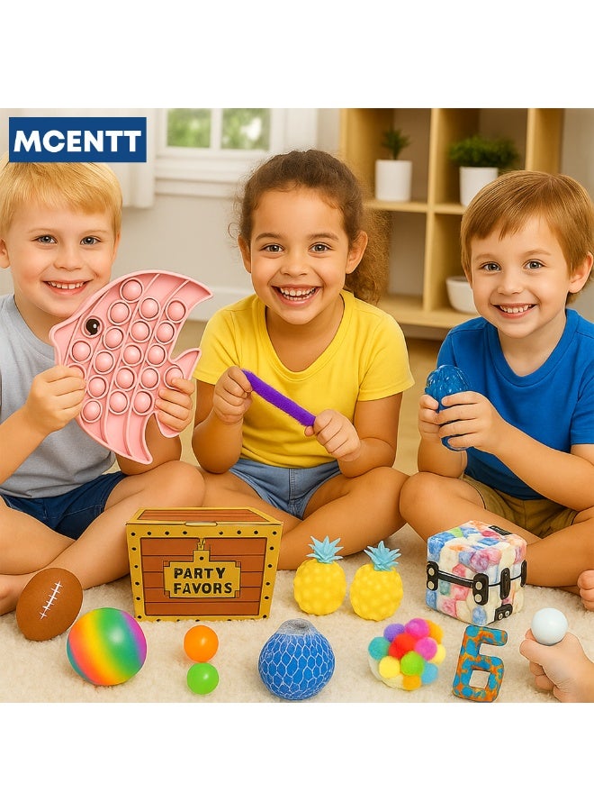 MCENTT 55 Pcs Fidget Toys Set For Kids and Adults,Simple Dimple Toys,Anxiety Relief - ADHD Autism Therapy Fidgeting Game, Party Favors Toys, Pop it for Girls And Classroom Treasure Box Prizes. - Image 2