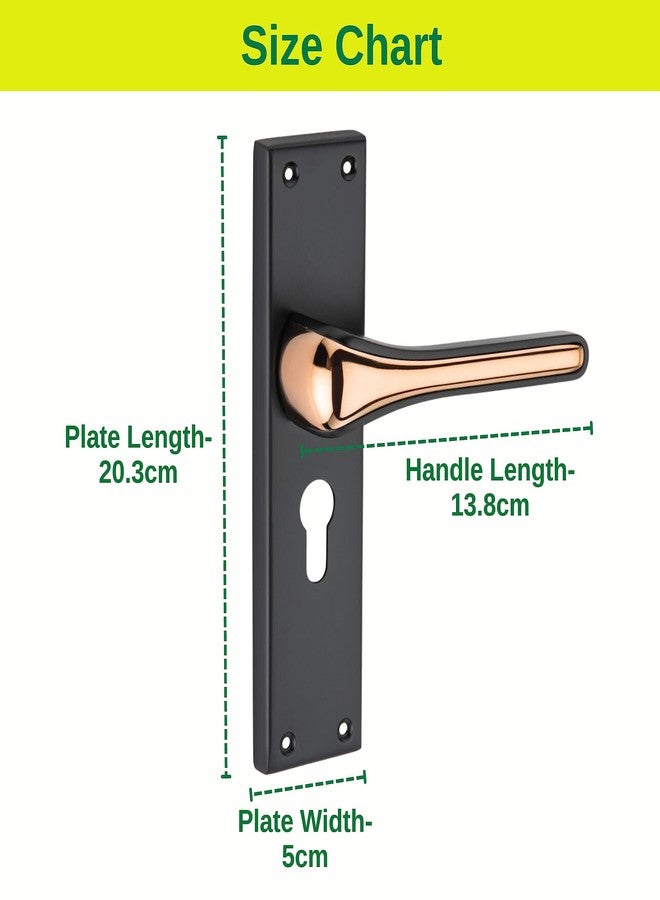 Atom 8 Inch Heavy Duty Mortise Door Lock with One-Sided Key for Bedroom, Living Room, Main Door, Coca Black Finish | 3 Keys | Lockset for House Hotel Office (O68CYOSK) - Image 5