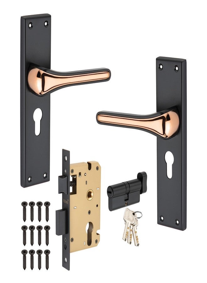 Atom 8 Inch Heavy Duty Mortise Door Lock with One-Sided Key for Bedroom, Living Room, Main Door, Coca Black Finish | 3 Keys | Lockset for House Hotel Office (O68CYOSK) - Image 4