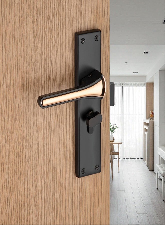 Atom 8 Inch Heavy Duty Mortise Door Lock with One-Sided Key for Bedroom, Living Room, Main Door, Coca Black Finish | 3 Keys | Lockset for House Hotel Office (O68CYOSK) - Image 2