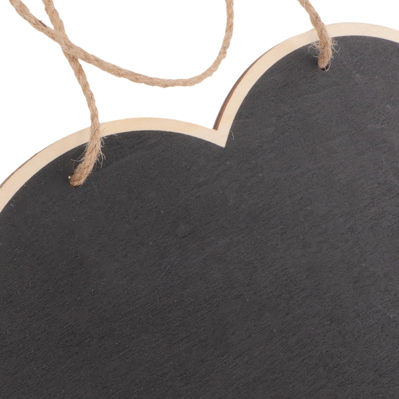 Mini Chalkboard Sign Heart Shaped Wooden Hanging Message Board 30x20cm Erasable DIY Home Party Office Decor - Image 4