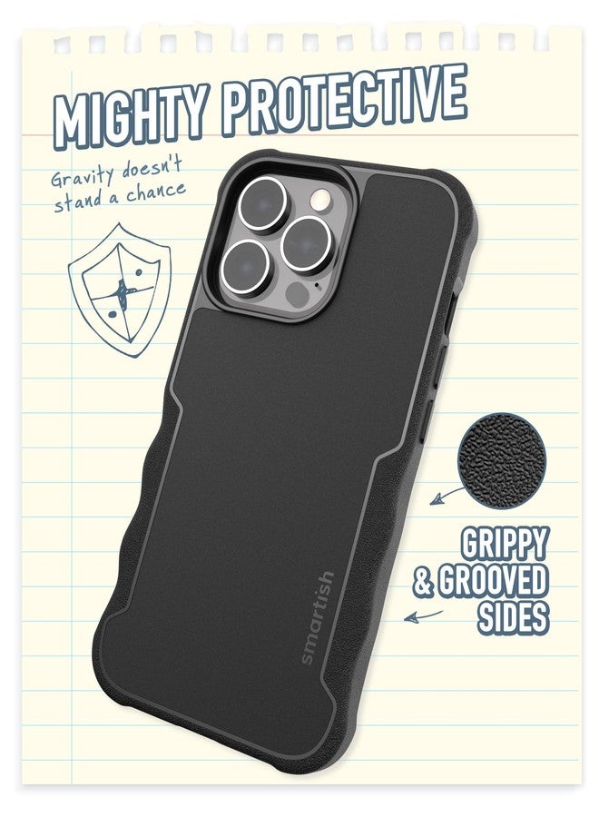سمارتيش جراب سمارتيش المغناطيسي الواقي لهاتف آيفون 13 برو - جراب جريبزيلا متوافق مع ماج سيف [متين وقوي] غطاء متين مقاوم للصدمات مع حماية تم اختبارها ضد السقوط لهاتف آيفون 13 برو من آبل - لون أسود أنيق - Image 3