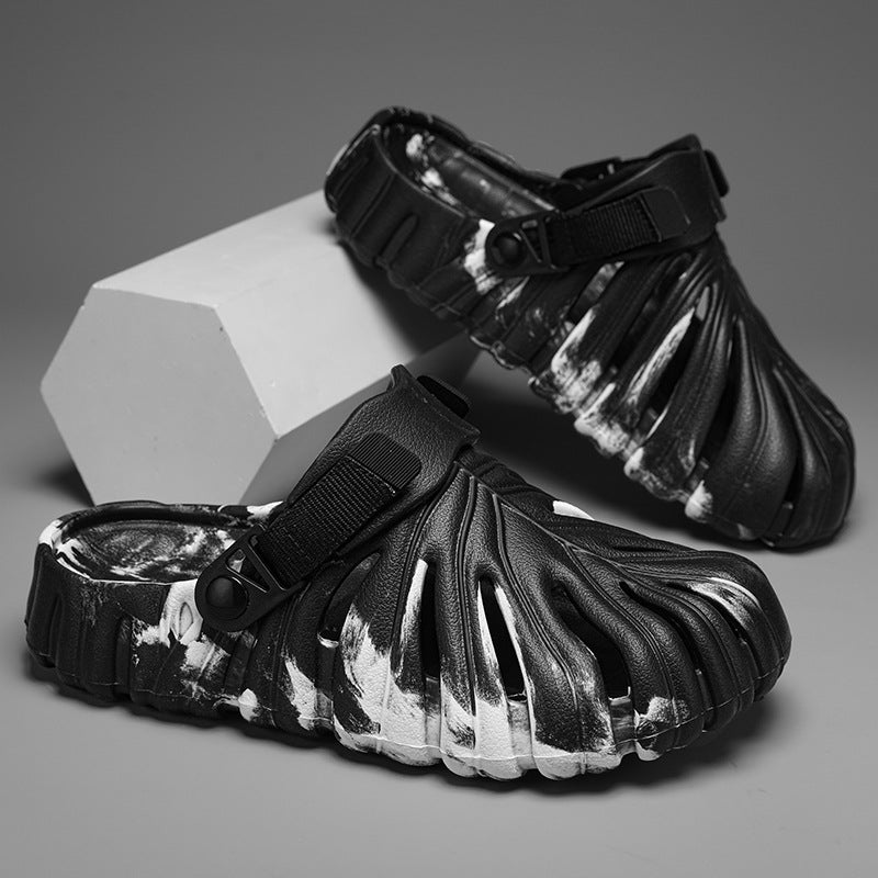Summer Slippers with a Stepping-On-Clouds Feel for Men and Women, Suitable for Home and Outdoor Use, Thick-Soled Monstera Hole Shoes, Lightweight Men''s Shoes - Image 5
