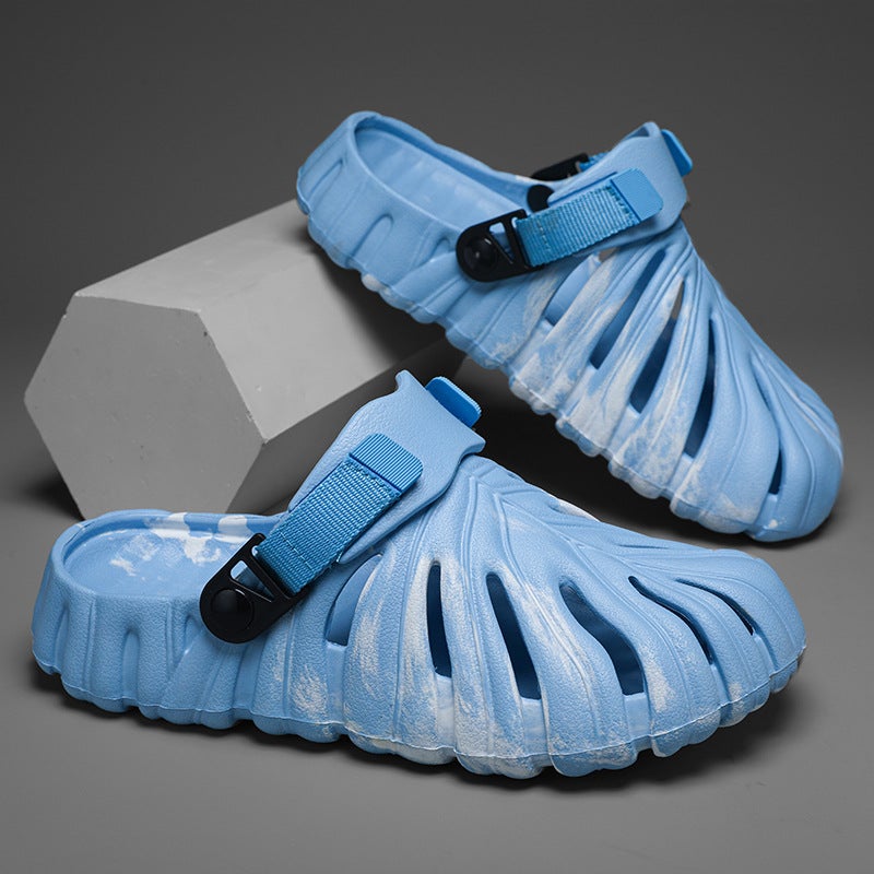 Summer Slippers with a Stepping-On-Clouds Feel for Men and Women, Suitable for Home and Outdoor Use, Thick-Soled Monstera Hole Shoes, Lightweight Men''s Shoes - Image 4