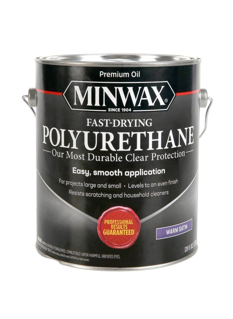 Minwax - Fast Drying Polyurethane Stain 3.8L Clear Satin 71028 - Image 1