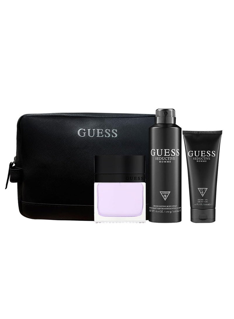 جس مجموعة هدايا سيداكتيف للرجال - عطر أو دي تواليت 100 مل + بخاخ للجسم 226 مل + جل استحمام 100 مل + حقيبة - Image 3