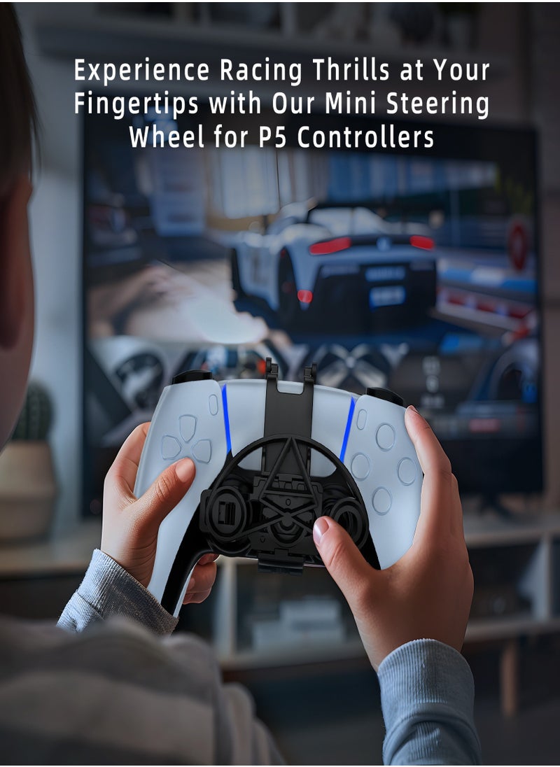 إيه آن د دبليو عجلة قيادة صغيرة لوحدة تحكم PS5 – ملحق سباق لعشاق الألعاب ومحبي ألعاب السباقات  - Image 2