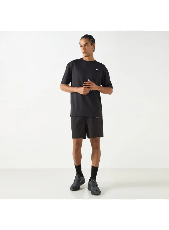 Kappa Kappa Textured T-shirt with Short Sleeves and Crew Neck