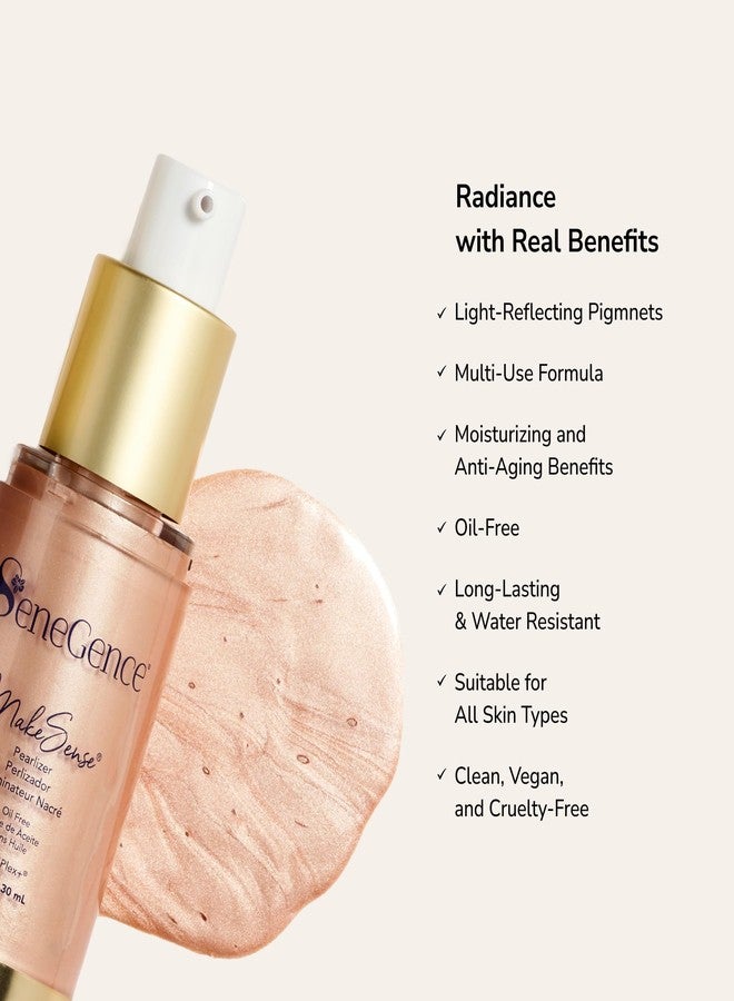SeneGence MakeSense Pearlizer, 1 Fl Oz, Anti-Aging Water Resistant Liquid Highlighter for a Radiant Glow with Nourishing Botanicals, Suitable for All Skin Types, Non-Comedogenic, Vegan, Paraben Free - Image 2