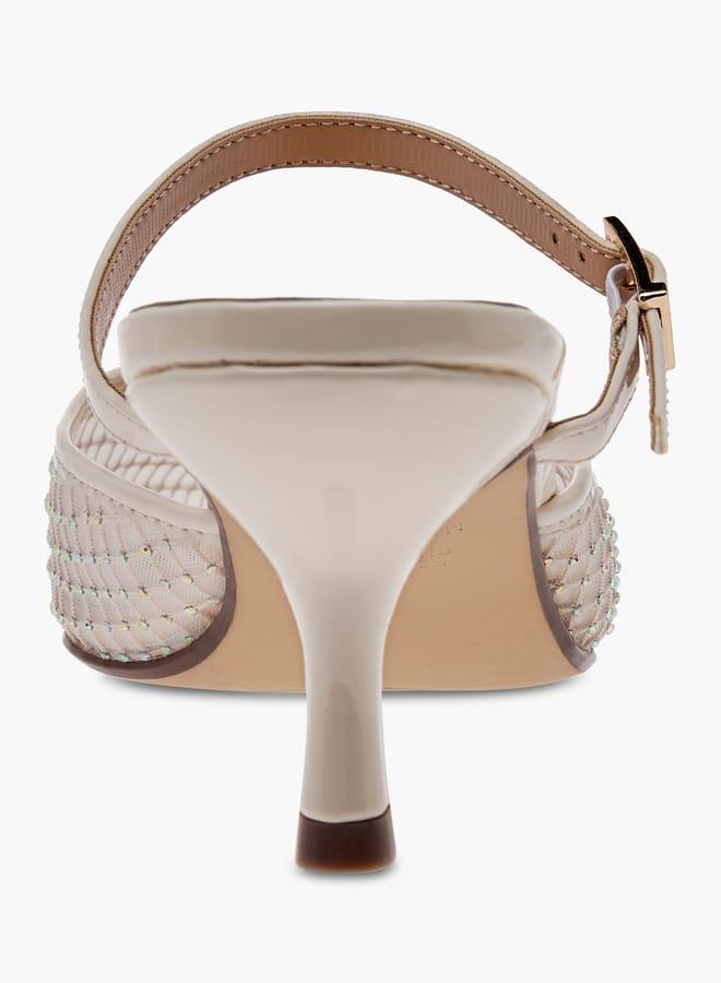 سيليست حذاء نسائي بكعب رفيع مدبب مزين - Image 5