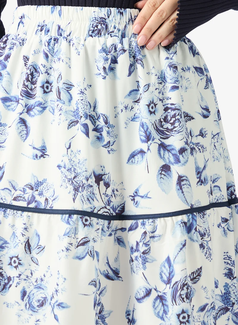 Ella  Flroal Print Skirt for Women | Best Price UAE
