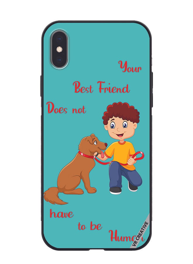 VR CREATIVE Protective Case Cover For Apple iPhone X/XS Dog With Child Design Multicolour - Image 1