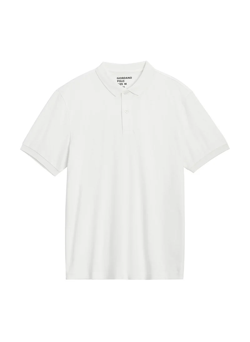 GIORDANO Men's Luxury Touch Polo White