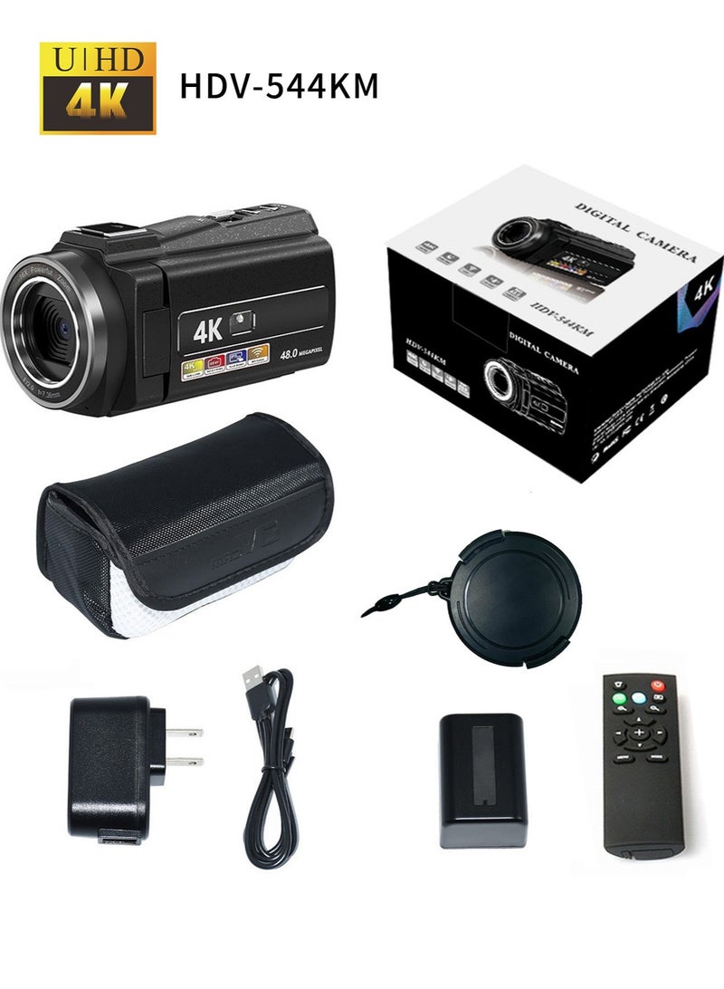 Gasin 4K Video Camera 42MP YouTube Vlog Camera 16x Digital Zoom Webcam 3.0 Inch 360 Degree Rotating Screen Camera with 32G SD Card  - Image 1