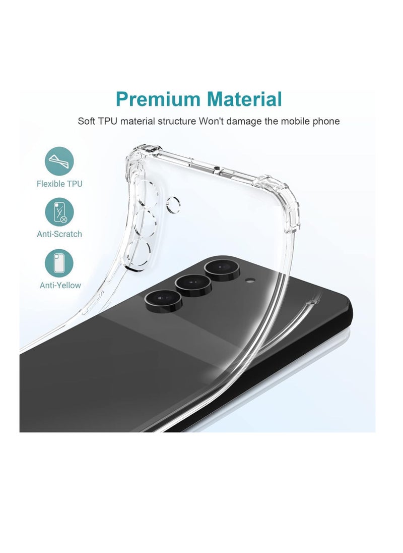 Generic - Case for Samsung Galaxy S24 FE 5G Clear Soft TPU Silicone Bumper Reinforced Corner Bumper Protective Cover - Image 1