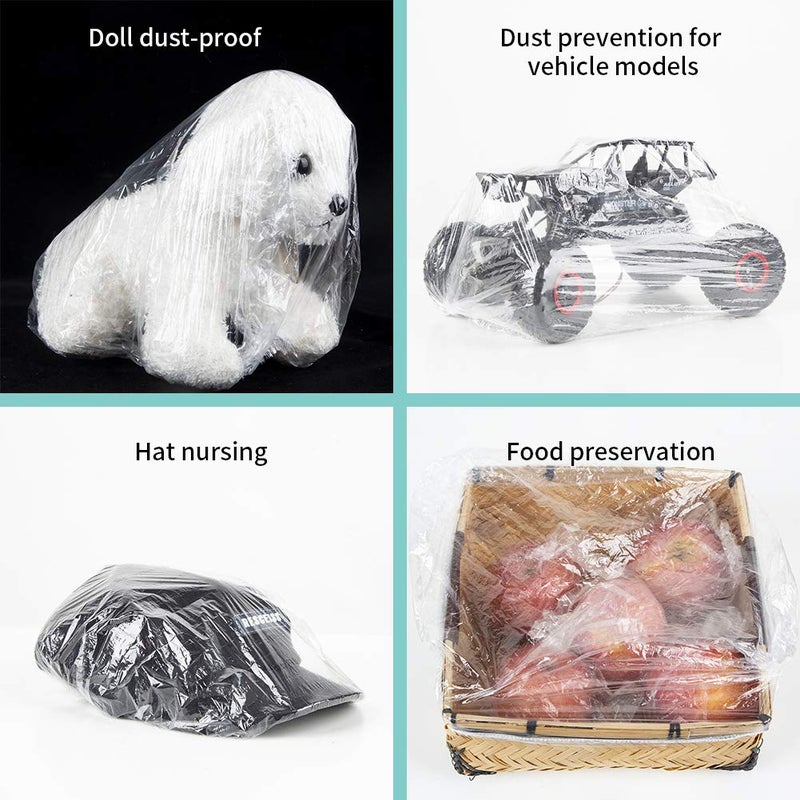 AIDIQIU 50PCS Disposable Shower Caps, Plastic Clear Thickening Bath Hair Cap and Thick Waterproof Bath Caps for Hair Treatment, Spa, Hotel and Hair Solon, Home Use,Portable Travel - Image 2