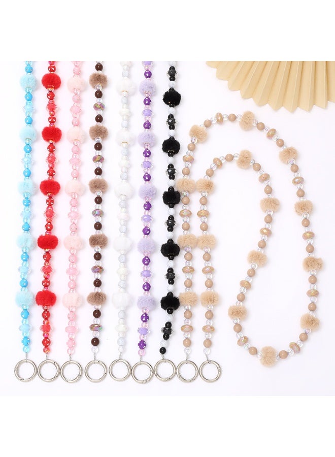 NIBEMINENT Beaded Phone Lanyard, Anti Lost Removable Wrist Strap,Felt Bead Bracelet Pendant, Phone Keychain Lanyard - Image 2