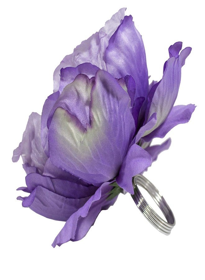 Fennco Styles Handmade Peony Napkin Rings, Set of 4 - Violet Flower Decorative Napkin Holders for Home, Dining Table, Banquet, Family Gathering, Holiday and Special Occasion - Image 3