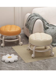 Generic Durable 360 ​​Degree Rotating Small Round Chair with Swivel Wheels and Comfortable Seat - Waterproof  - Image 2