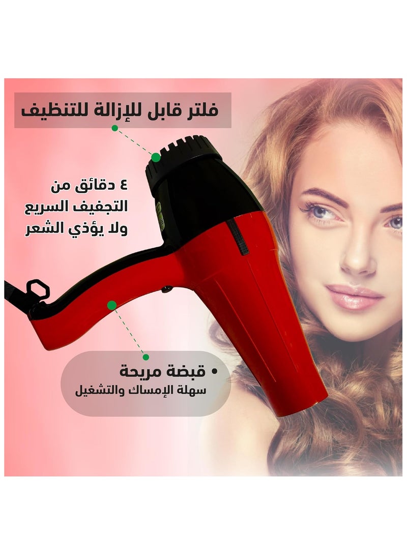 Home Gold Professional Hair Dryer - Salon Quality Results at Home - 4 Heat Settings and 2 Speeds - 1500 Watts 3800 - Image 4