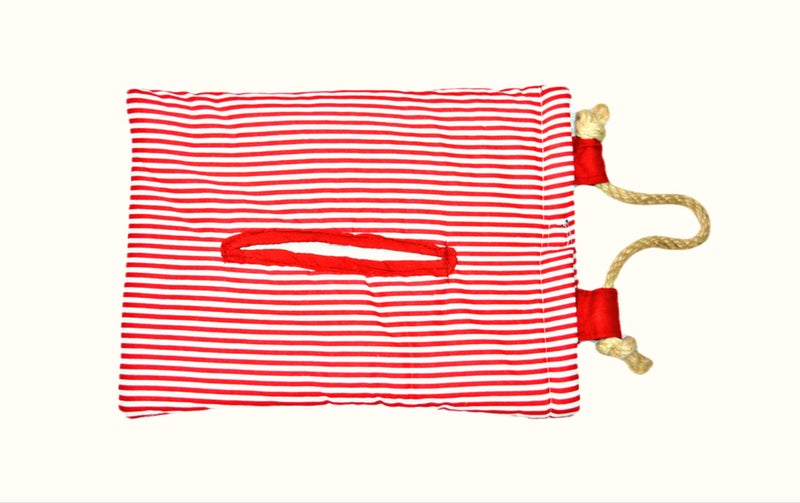 Creative Textiles Colorful Cute Hanging Car Tissue Holder Back Hanging Tissue Box Covers Napkin Paper Towel Box Holder Multipurpose (Red and White) - Image 4