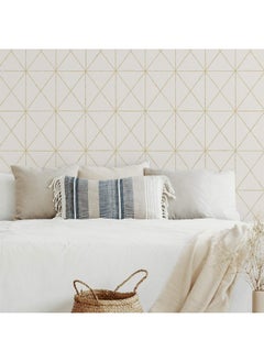 Nus3577 Gold Get In Line Peel Stick Wallpaper White & Offwhite - pzsku/ZD12F169D11C962C81A98Z/45/_/1720090785/bc0e074f-b4d4-4543-bd7c-6784246d07fb