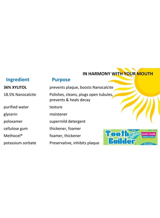 Squigle Tooth Builder SLS Free Toothpaste (Stops Tooth Sensitivity) Prevents Canker Sores, Cavities, Perioral Dermatitis, Bad Breath, Chapped Lips - 6 Pack - Image 3