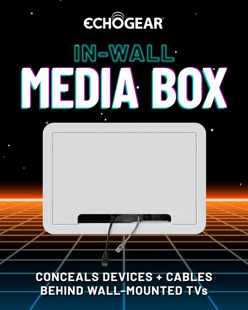 ECHOGEAR 9" in-Wall TV Media Box - Recessed TV Outlet & Network Enclosure - Works with Roku, Apple TV, Fire TV Stick, & Samsung One Connect Mini - WiFi Friendly Cable Management Kit - Image 2