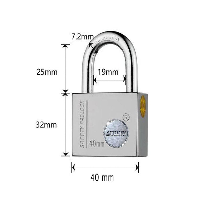 Eshcon 40MM Silver Colour Padlock Full Brass Cylinder with 3 Dimple Keys  - Image 5