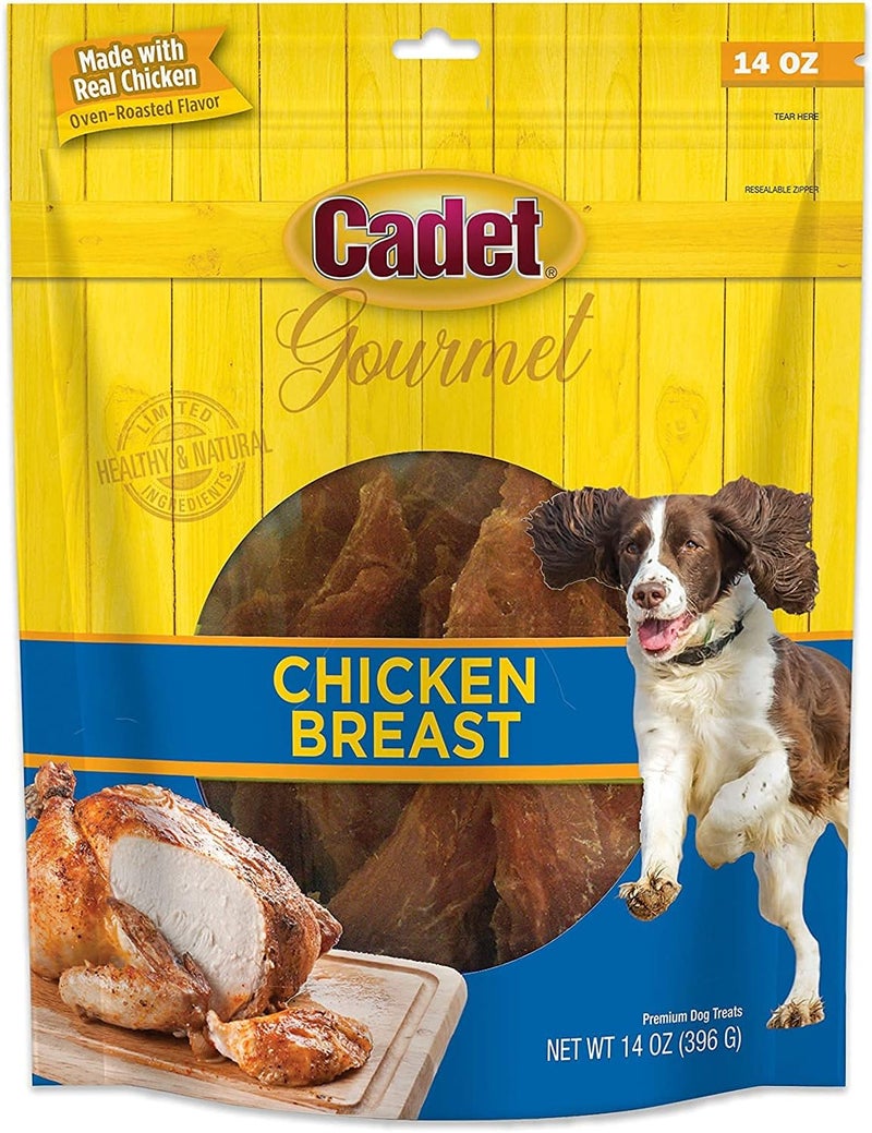 Cadet 3 Pack Cadet Gourmet Chicken Breast Healthy Natural Dog Treats 14 Ounces Per Bag - Image 1