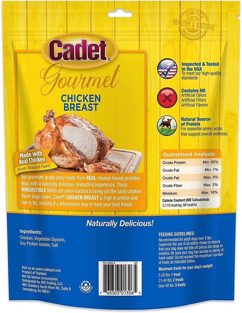 Cadet 3 Pack Cadet Gourmet Chicken Breast Healthy Natural Dog Treats 14 Ounces Per Bag - Image 2