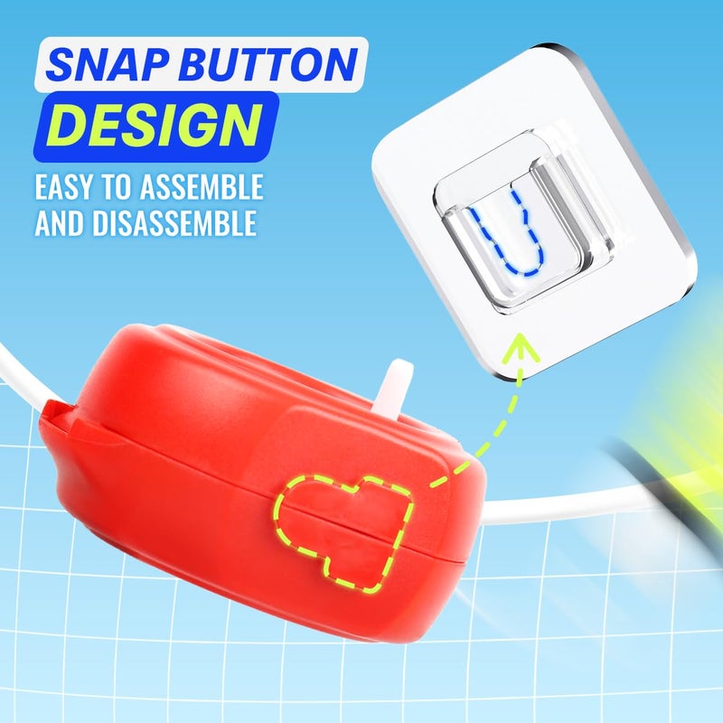 Proberos مجموعة جهاز تدريب كرة الريشة ®، مع 3 كرات ريشة ومجموعة خيوط، جهاز تدريب رد الفعل ذاتي اللصق بسيط التعليق - بدون مضرب، للأطفال - بطل خارق أحمر - Image 5