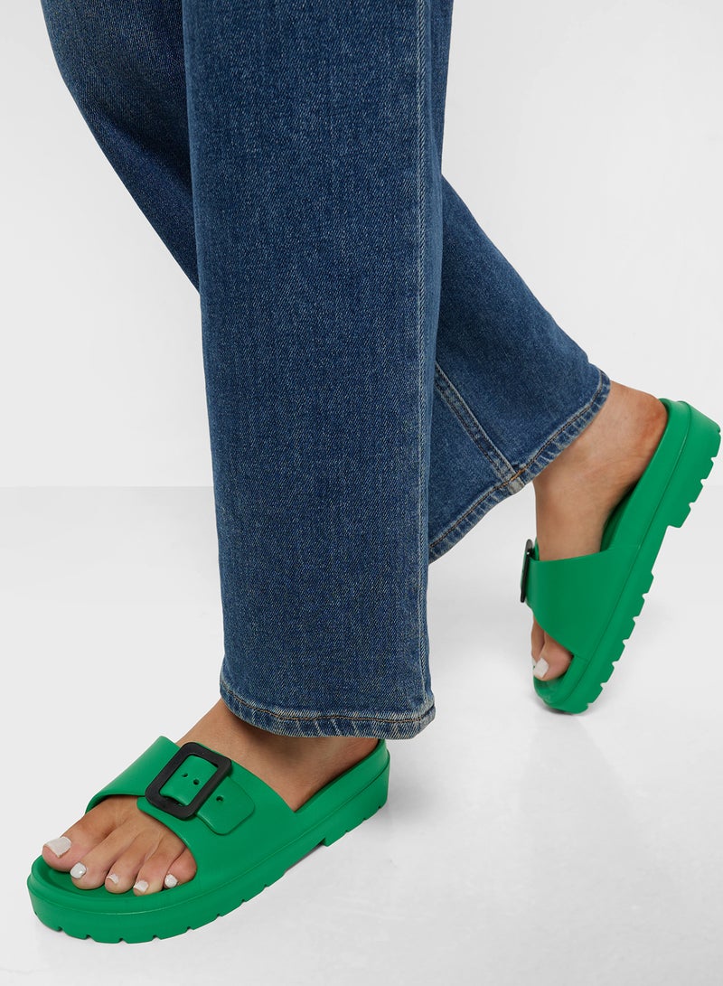 Ginger Square Buckle Slides - Image 5