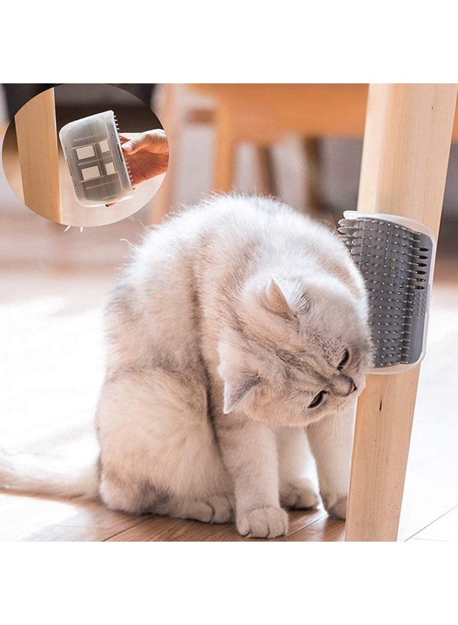 فرشاة العناية الذاتية للقطط، فرشاة العناية الناعمة للتدليك، فرشاة تدليك قصيرة وطويلة الشعر للقطط، مثالية للقطط الصغيرة والجرو (قد يختلف اللون) - Image 1