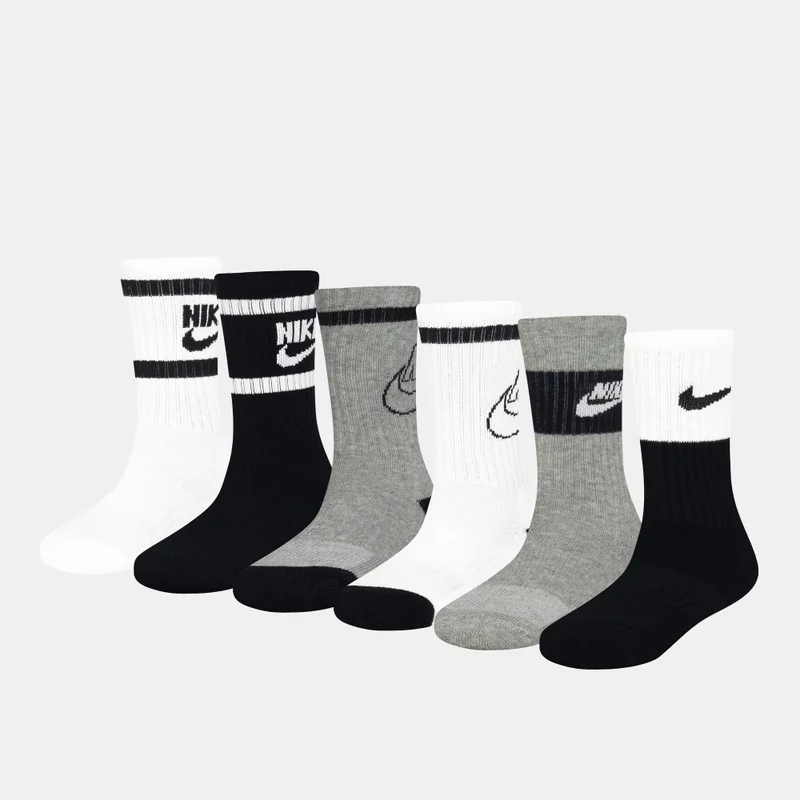 Nike White Kids' Dri-FIT Retro Crew Socks (6 Pairs)  | Best Price UAE