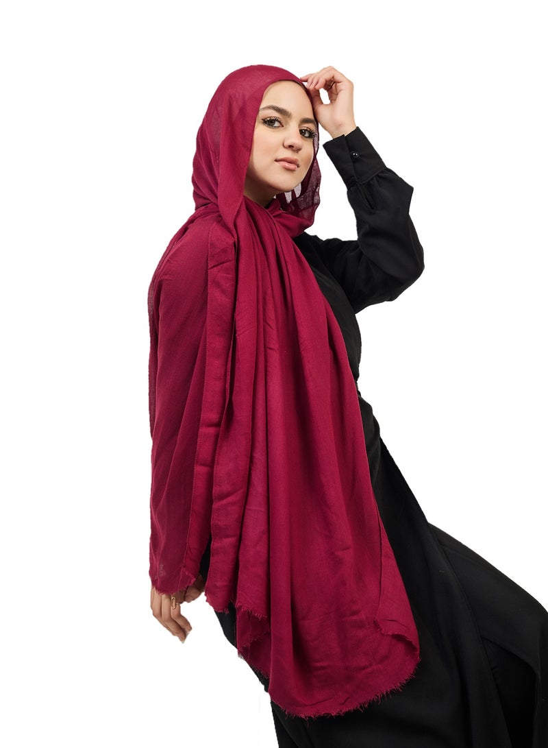 فلاور طرحة قطن مودال سادة - نبيتي - Image 3