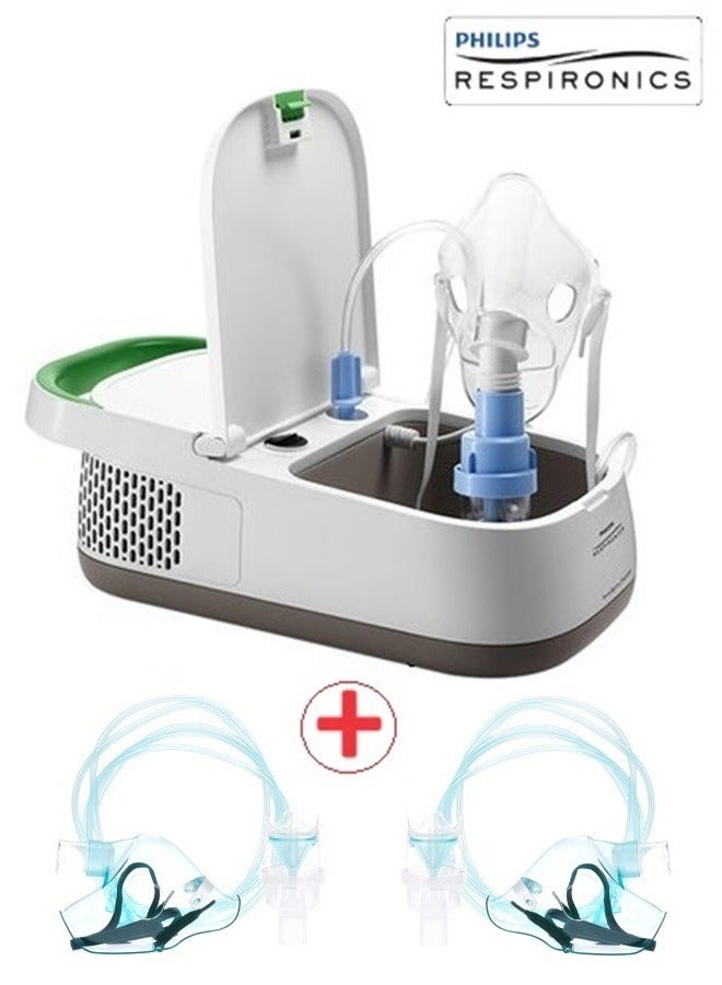 Philips Aerofamily Respironics InnoSpire Deluxe Compressor Sidestream Disposable Nebulizer With 2 Pieces Nebulizer Mask - Image 1