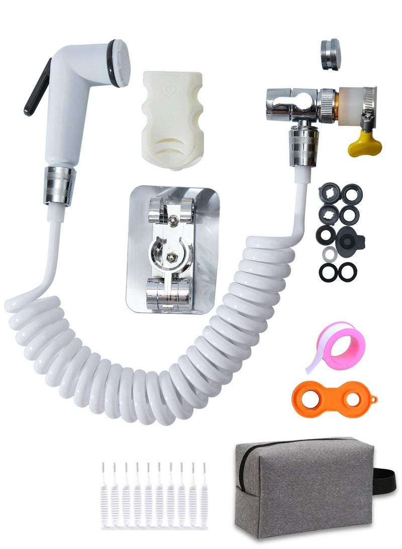 LUCKIER Shattaf Bidet Sprayer Toilet Sprayer, High Pressure Shatafa Kit with 4meters Hose and Universal Adapter for Taps Diameter 13-24mm. Suitable for home/hotel/bathroom - Image 1