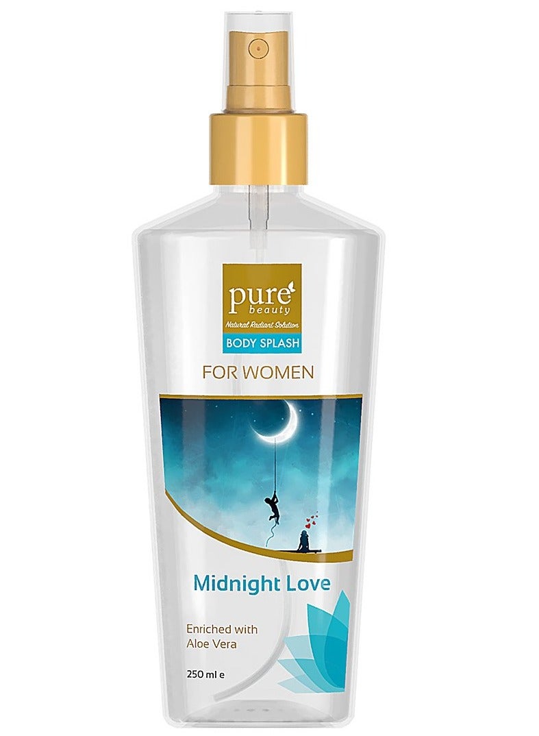 Pure Beauty Midnight Love Body Splash for Women Enriched with Aloe Vera 250ml