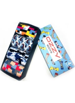 Ozzy Socks Set of 4 Geometric Patterns Men's Socks  - Image 1