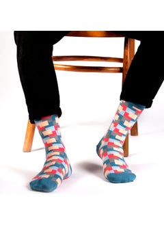 Ozzy Socks Set of 4 Geometric Patterns Men's Socks  - Image 2