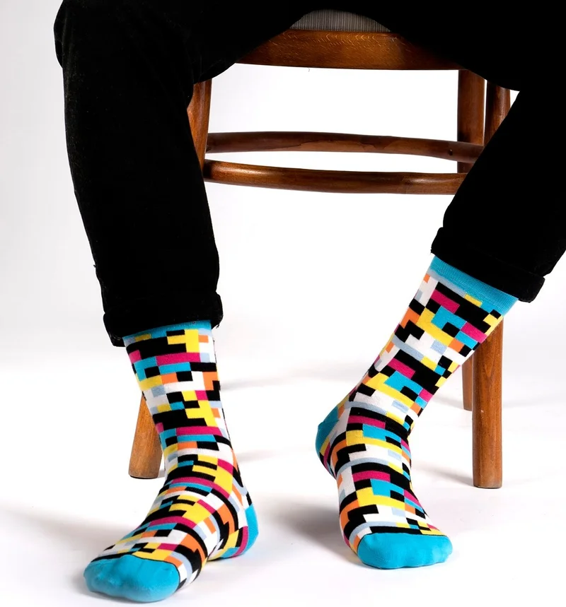 اوزي سوكس Set of 4 Geometric Patterns Men's Socks
