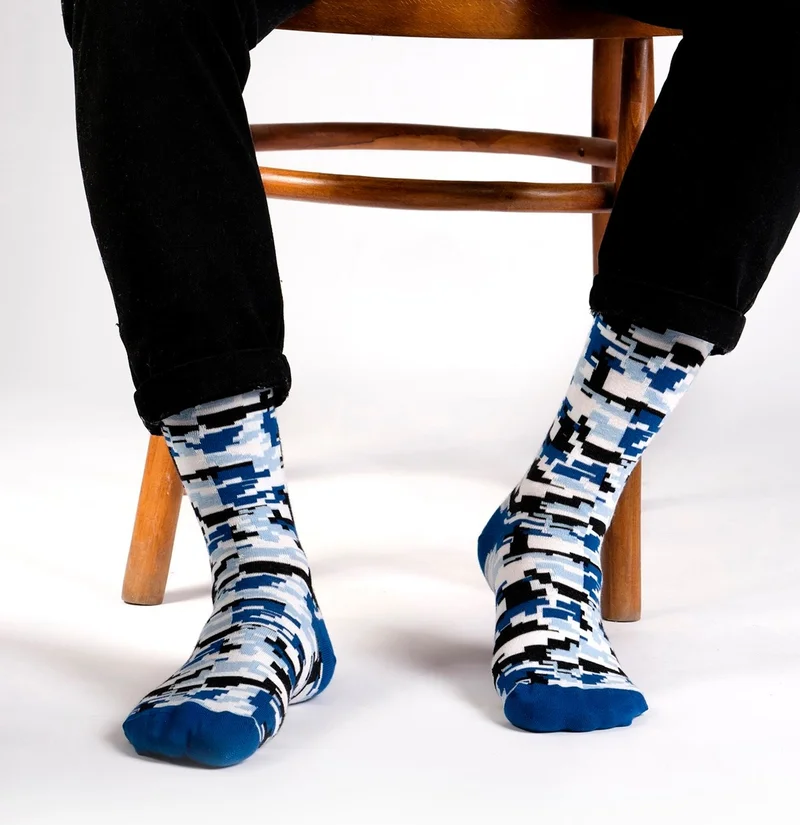 اوزي سوكس Set of 4 Geometric Patterns Men's Socks