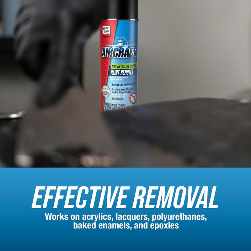 Klean Strip Aircraft Paint Remover, Professional Grade Paint Stripper for Automotive Coatings, Strips Polyurethanes & Epoxies, 15 Ounce Aerosol - Image 2