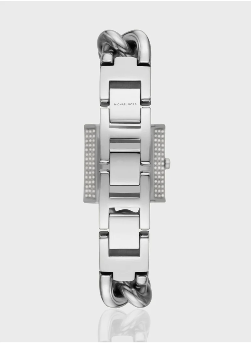 Michael Kors Mk Chain Lock Steel Strap Analog Watch