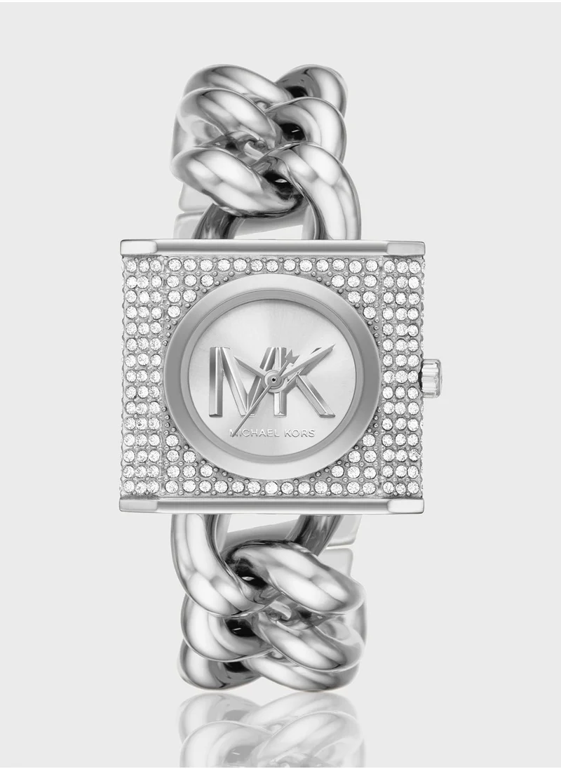 Michael Kors Mk Chain Lock Steel Strap Analog Watch