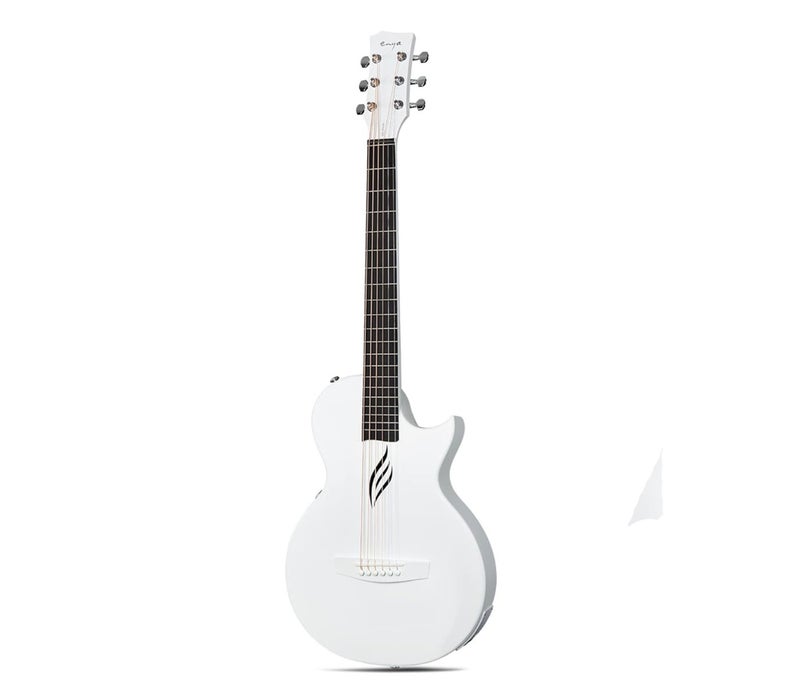 Enya Nova Go Sp1 Carbon Fiber Electric Acoustic Travel Guitar - White - Image 1